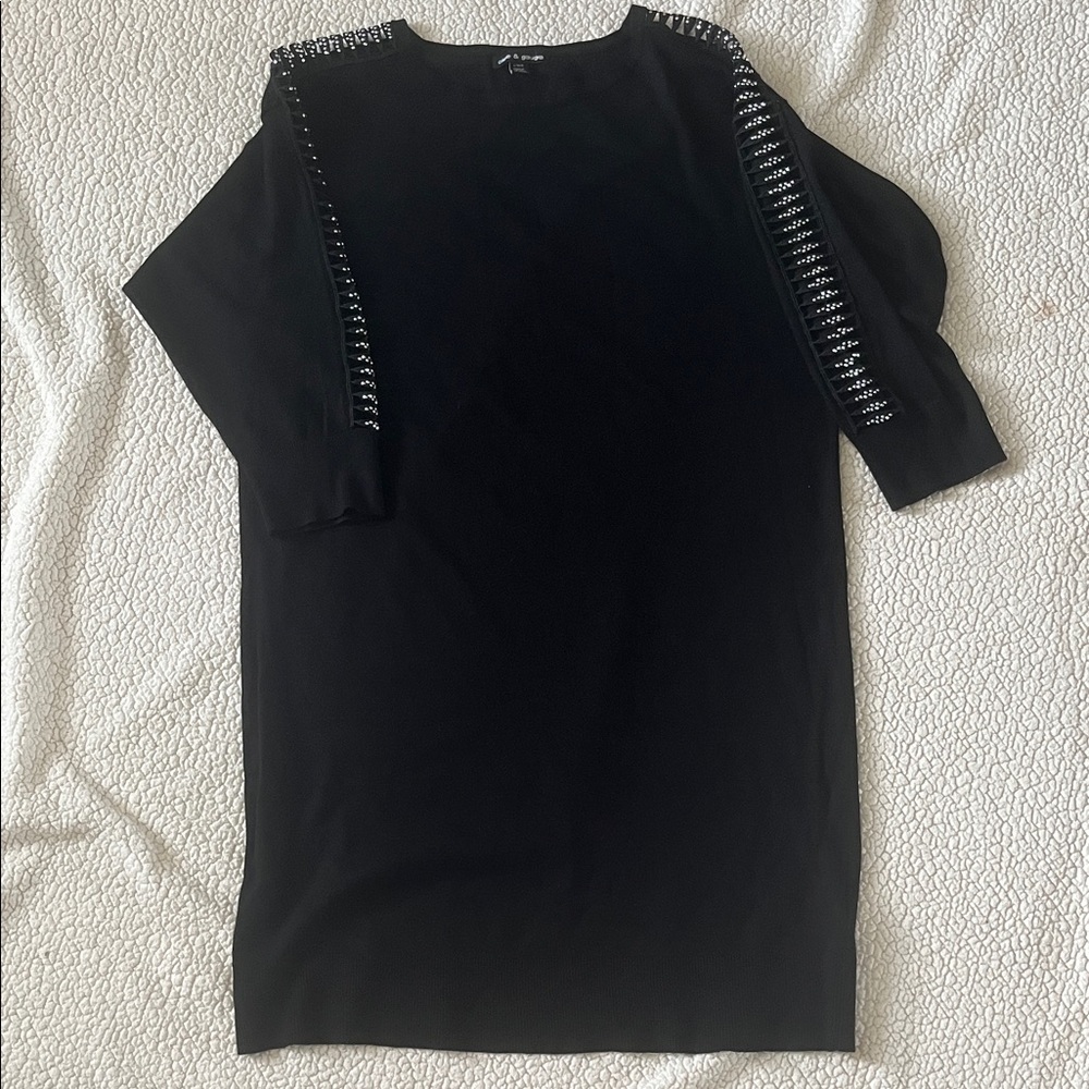 Cable & Gauge Black Dress with Silver Detailing